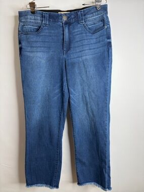 Classic Mid-Blue Women’s Straight Jeans, size 13
